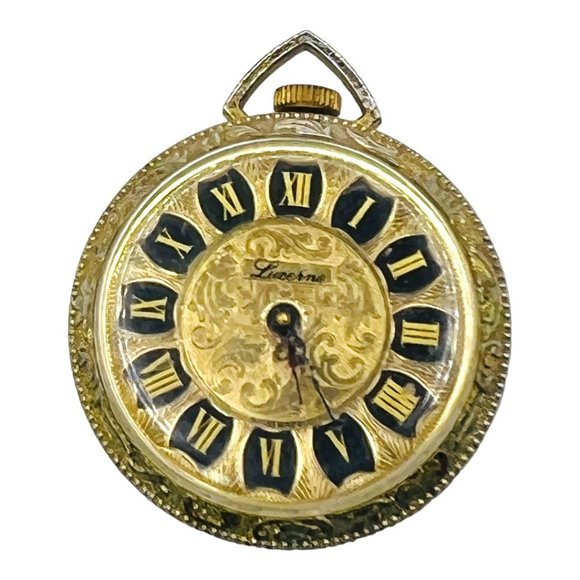 Lucerne Pendant Necklace Pocket Watch. Roman Numerals.Swiss Made.Wind Up.Vintage - Picture 4 of 8